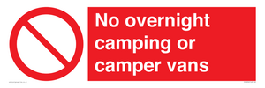 No overnight camping or camper vans